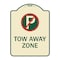 Signmission Tow Away Zone No Parking Symbol Heavy-Gauge Aluminum Architectural Sign, 24" x 18", TG-1824-22804 A-DES-TG-1824-22804 - alternate 1